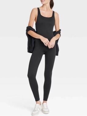 Joylab Black Criss Cross Back Active Jumpsuit
